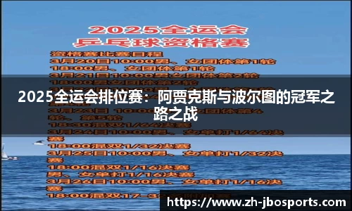 2025全运会排位赛：阿贾克斯与波尔图的冠军之路之战